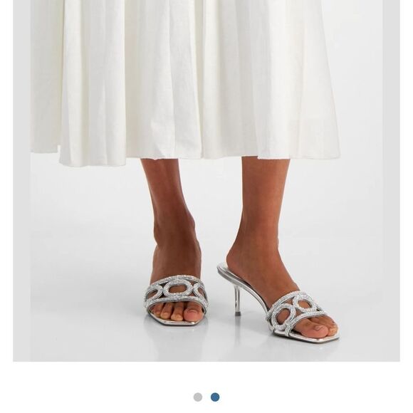 I.n.c. International Concepts Martinaa Slide Elegant Black Kitten Heels Sandals - Picture 2 of 3